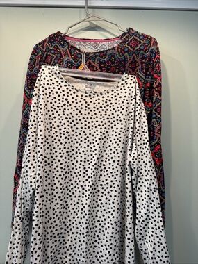 Set of two croft & borrow printed long sleeve classic tee XXL